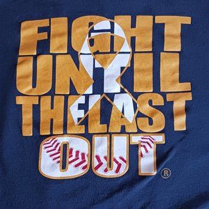 T Shirt Baseball Fight Until The Last Out Charity Adult Size XL Extra Large